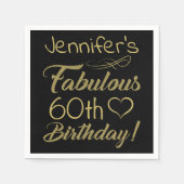 Serviette En Papier Fabuleux 60e anniversaire pour les femmes (Devant)