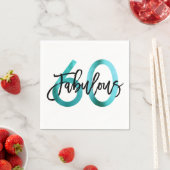 Serviette En Papier Fabuleux 60e | Vert Turquoise Moderne Elégant Anni (En situation)