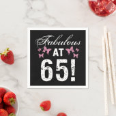 Serviette En Papier Fabuleux 65e anniversaire (En situation)