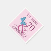 Serviette En Papier Fabuleux 70e anniversaire (Coin)