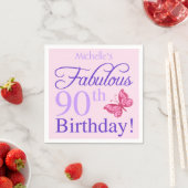 Serviette En Papier Fabuleux 90e anniversaire pour les femmes (En situation)