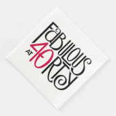 Serviette En Papier Fabuleux à 40 rouge (Coin)