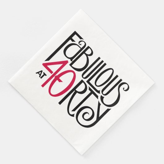 Serviette En Papier Fabuleux à 40 rouge (Coin)