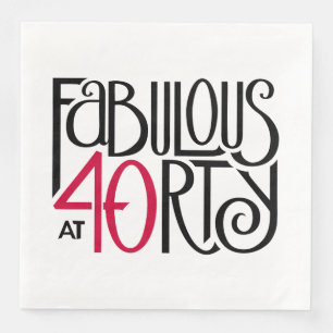 Serviette En Papier Fabuleux à 40 rouges