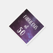 Serviette En Papier Fabuleux à 50 serviettes violettes d'anniversaire (Coin)