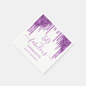 Serviette En Papier Fabuleux anniversaire violet parties scintillant g (Coin)