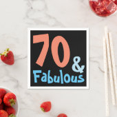 Serviette En Papier Fabuleux Black Birthday Party (En situation)