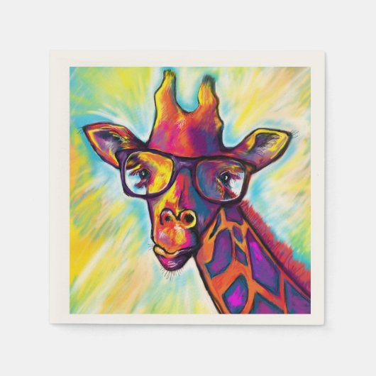 Serviette En Papier Fabuleux Cocktail Giraffe Napkins (Devant)