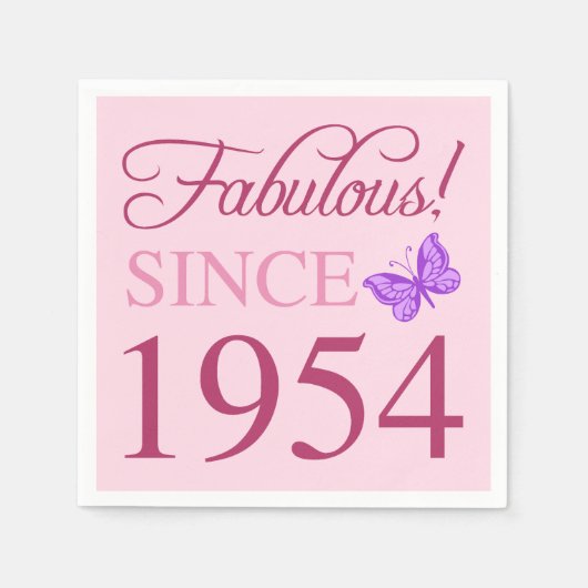 Serviette En Papier Fabuleux depuis 1954 70e anniversaire (Devant)