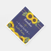 Serviette En Papier Fabuleux et Cinquante Anniversaire Moderne Bleu To (Coin)