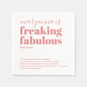 Serviette En Papier Fabuleux Faits d'anniversaire Pink Serviettes pers (Devant)