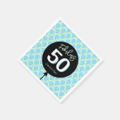 Serviette En Papier Fabuleux fête d'anniversaire 50 (Coin)