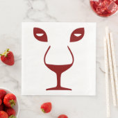 SERVIETTE EN PAPIER FACE AU VIN (En situation)