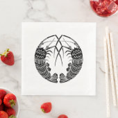 Serviette En Papier Face aux langoustes serviettes (En situation)