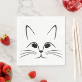 SERVIETTE EN PAPIER FACE CAT (En situation)