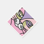 Serviette En Papier Face de chat (Coin)