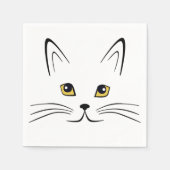 Serviette En Papier Face de chat (Devant)