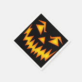 Serviette En Papier Face de Jack-o'-lantern effrayante (Coin)