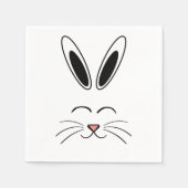 Serviette En Papier Face de lapin simple (Devant)