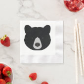 Serviette En Papier Face de l'ours noir (En situation)