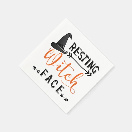 Serviette En Papier face de sorcière au repos (Coin)