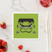 Serviette En Papier Face Frankenstein Halloween (En situation)