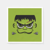 Serviette En Papier Face Frankenstein Halloween (Devant)