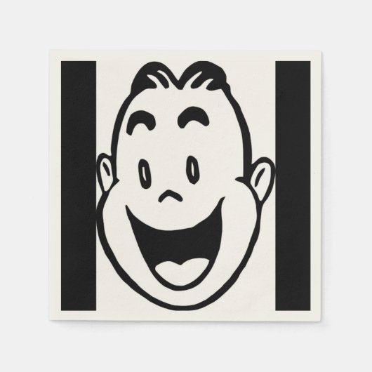 SERVIETTE EN PAPIER FACE HEUREUSE (Devant)