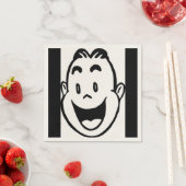 SERVIETTE EN PAPIER FACE HEUREUSE (En situation)