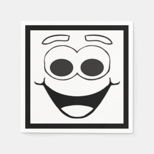 SERVIETTE EN PAPIER FACE HEUREUSE (Devant)