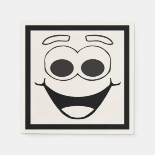 SERVIETTE EN PAPIER FACE HEUREUSE (Devant)