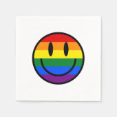 Serviette En Papier Face souriante arc-en-ciel (Devant)
