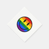 Serviette En Papier Face souriante arc-en-ciel (Coin)