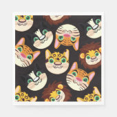 Serviette En Papier Faces de chat (Devant)