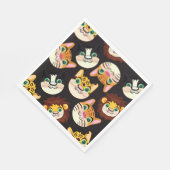 Serviette En Papier Faces de chat (Coin)