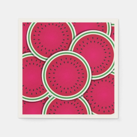 Serviette En Papier Fâcheuse tranche de pastèque (Devant)