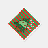 Serviette En Papier Fâcheux rayures et sapin de Noël (Coin)