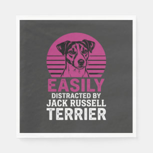 Serviette En Papier Facilement distrait par Jack Russell Terrier