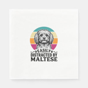 Serviette En Papier Facilement Distrait Par La Conception De Chien Vin
