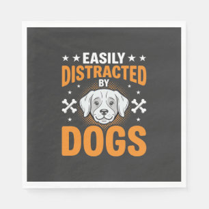 Serviette En Papier Facilement Distrait Par Les Chiens