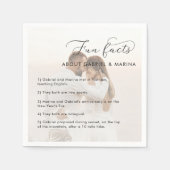 Serviette En Papier Faded Photo Script Fun Facts Nouveaux mariés Maria (Devant)
