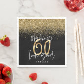 Serviette En Papier Faire 60 belle or fête d'anniversaire (En situation)