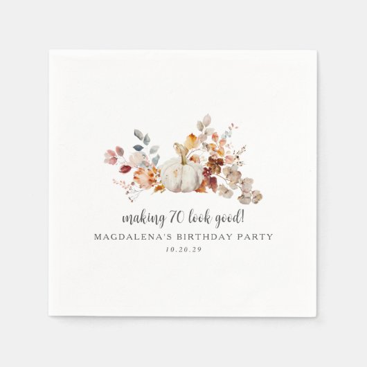 Serviette En Papier Faire 70 paraître bon automne personnalisé Anniver (Devant)