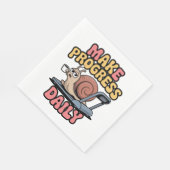 Serviette En Papier Faire des progrès au quotidien (Coin)