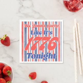 Serviette En Papier Faire la fête comme en 1776 ce soir