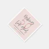 Serviette En Papier Faire paraître 50 belle fille rose parties scintil (Coin)