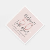 Serviette En Papier Faire paraître 50 belle fille rose parties scintil (Coin)