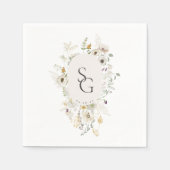 Serviette En Papier Faire-part de mariage botanique (Devant)