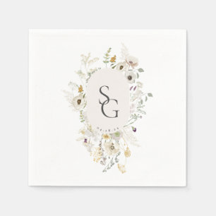 Serviette En Papier Faire-part de mariage botanique