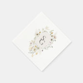 Serviette En Papier Faire-part de mariage botanique (Coin)